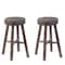 Vintiquewise Antique Round Wooden Chair Log Cabin Stools, PK 2 QI003846.2 - alternate 1